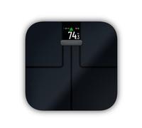 Garmin Index S2 Smart Waage - misst das Gewicht, Gewichtstrend, Körperfettanteil, Muskelmasse, BMI. Mit WLAN, Garmin Connect App-Anbindung und für bis zu 16 Personen, Schwarz, Generalüberholt