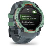 Garmin Instinct 3 AMOLED 50 mm - Vert avec bracelet Silicone Gris - GPS (010-03020-01)