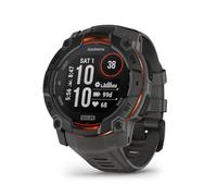 Garmin Instinct 3 GPS 50mm Smartwatch, Solar, Black Bezel | Écran AMOLED lumineux, autonomie jusqu'à 24 jours, étanche 10 ATM, fonctions forme & santé avancées, lampe LED