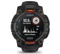 Montre gps garmin instinct 3 solar 45 mm noir avec bracelet en silicone noir