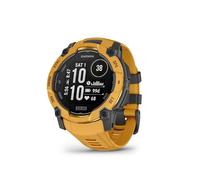 Garmin Instinct 3, Solar (édition limitée)- Montre GPS connectée et Robuste avec écran Solaire- Jaune avec Bracelet Silicone Jaune Or/Gris - Boîtier 50 mm