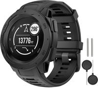 Garmin Instinct Bracelet, Bracelet De Montre De Remplacement En Silicone Souple Pour Garmin Instinct/Garmin Instinct 2/Solar Tactical Avec Outils D'Adaptation