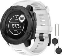 Garmin Instinct Bracelet, Bracelet De Montre De Remplacement En Silicone Souple Pour Garmin Instinct/Garmin Instinct 2/Solar Tactical Avec Outils D'Adaptation