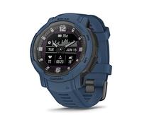 Garmin Instinct Crossover Solar Montre Intelligente Hybride Robuste avec capacités de Charge Solaire, Aiguilles analogiques et Affichage numérique, Bleu marée