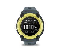 Garmin Instinct E - Montre GPS Robuste et connectée - Citron avec Bracelet Bleu crépuscule - Boîtier 40 mm