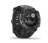 Garmin Instinct Solar Camo Edition - Montre GPS de Plein air Robuste avec Chargement à l'énergie Solaire - Noir