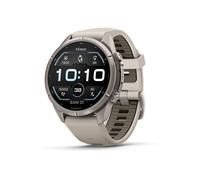 Garmin - Montre GPS connectée haut de gamme - Fēnix® 9 Pro Amoled inReach® 43mm Titanium Gris Cendré/Grès Foncé en Titane - Beige Beige