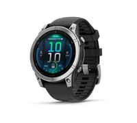 Garmin - Montre GPS - Fenix E Amoled 47mm Acier Silver - Noir Noir