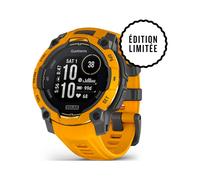 Garmin - Montre GPS - Instinct 3 45mm Solar Sunburst/Gray - Orange Orange