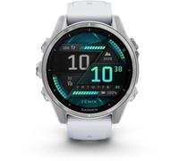 Garmin Montre connectée Fenix8 43 mm Argent avec bracelet blanc