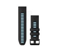 Garmin Bracelet montre QuickFit 26 mm Silicone – Noir / Cirrus Blue