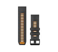 Garmin Bracelet Quickfit® 26 Silicone - Noir Graphite / Spark Orange
