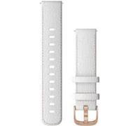 Garmin Unisexe - Bracelet à changement rapide Venu 2S, vívoactive 4S, vívomove 3S, cuir de haute qualité, 18 mm de large, montage facile, aucun outil nécessaire Bracelet de rechange blanc, S