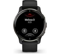 Garmin Montre connectée Venu 2 Plus Gris avec bracelet noir