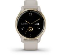 Garmin Venu 2S - 40 mm - doré clair - montre de sport avec bracelet - silicone - sable fin - taille du poignet : 110-175 mm - affichage 1.1" - Bluetooth, Wi-Fi, ANT+ - 38.2 g