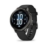 Garmin Venu 4, 41mm - Montres GPS connectées avancées Forme et santé avec écran Ultra-Lumineux et coloré, Lampe LED intégrée et Fonctions connectée - Noir et Gray avec Bracelet Noir