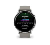 Montre sport GARMIN Venu 4 Noir/Silver Silicone Gris 45mm
