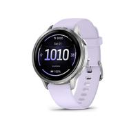 Garmin Venu 4 AMOLED 41 mm - Argent avec bracelet Silicone Pervenche - Wifi GPS (010-03013-01)
