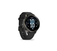 Garmin Montre de sport Venu 4 – Noir/Gris – Bracelet silicone noir – 41 mm