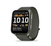 Garmin® Venu® X1 Montre intelligente GPS fine et légère, écran AMOLED, fonctions avancées de santé et de remise en forme, mousse avec boîtier en titane et bracelet en nylon Moss ComfortFit (renouvelé)