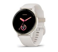 Garmin Vivoactive 5 Cream Gold avec bracelet ivoire Blanc