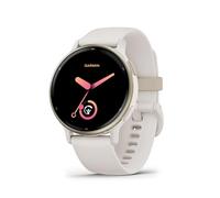 Garmin Vivoactive 5 Cream Gold avec bracelet ivoire Blanc