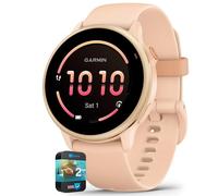 Garmin VIVOACTIVE 6 010-02985-03 Montre intelligente GPS de santé et de remise en forme Rose aube avec bracelet en silicone et pack de protection amélioré 2 ans CPS