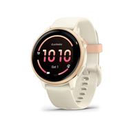 Garmin vívoactive 6 - Montre connectée avec GPS Forme & santé avec écran Ultra-Lumineux - (Bone/Pink Dawn)