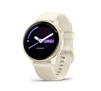 Garmin vívoactive 6 - Montre connectée avec GPS Forme & santé avec écran Ultra-Lumineux - Lunar Gold avec boîtier Ivoire