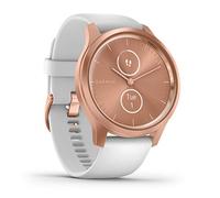 Garmin Vívomove 3 Style : Montre Connectée à Aiguilles Mécaniques et Double Écran Tactile Couleur avec Suivi GPS et Garmin Paytm - 42mm - Rose Gold/ Silicone White - Cadran 42 mm