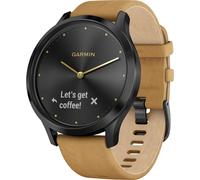 Garmin Vívomove Hr Premium - 43 Mm - Noir Onyx - Montre Intelligente Avec Bande - Daim - Ocre - Taille Du Poignet : 127-204 Mm - Monochrome - Bluetooth, Ant+ - 56.5 G