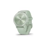 Garmin vívomove Sport - Montre connectée à Aiguilles mécaniques et écran Tactile - Silver avec Bracelet Vert d’Eau - Boîtier 40 mm