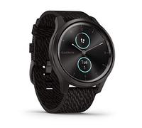 Garmin Vívomove Style : Montre Connectée à Aiguilles Mécaniques et Double Écran Tactile Couleur avec Suivi GPS et Garmin Paytm - 42 mm - Slate/Nylon Black- Cadran 42 mm