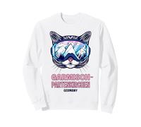 Garmisch-Partenkirchen Masque de Ski pour Chat Motif Panorama de Montagne Sweatshirt
