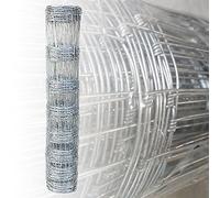 Garmix Clôture Gibier | Grillage Galvanisé Hauteur 120cm | Grillage à Mouton, Chèvre, Sanglier, Chien | Solide, Qualité extra | 120/10/30 - Rouleau 50m
