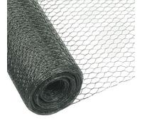 Garmix Grillage à Poule & Lapin | Clôture Poulailler | pour Enclos Parc Jardin | Fils de Fer Galvanisé, Maille Hexagonale 13mm, Épaisseur 0,7mm (100cm x 25m)