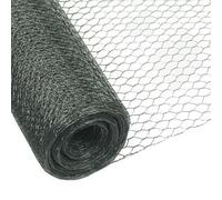 Garmix Grillage à Poule & Lapin | Clôture Poulailler | pour Enclos Parc Jardin | Fils de Fer Galvanisé, Maille Hexagonale 13mm (120cm x 25m)