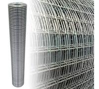 Garmix Grillage à Poule & Lapin | Clôture Poulailler | pour Enclos Parc Jardin | Fils de Fer Galvanisé, Maille Carrée 12mm (150cm x 25m 0,80mm)