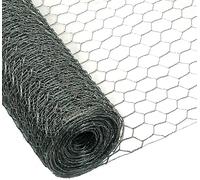 Garmix Grillage à Poule & Lapin | Clôture Poulailler | pour Enclos Parc Jardin | Fils de Fer Galvanisé, Maille Hexagonale 25mm, Épaisseur 0,8mm (150cm, 25m)