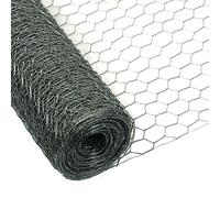 Garmix Grillage à Poule & Lapin | Clôture Poulailler | pour Enclos Parc Jardin | Fils de Fer Galvanisé, Maille Hexagonale 25mm (75cm)