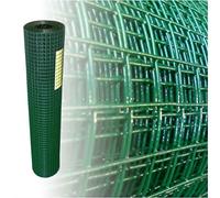 Garmix Grillage galvanisé pour volière vert - 19 x 19 mm - 4 coins - 50 cm x 25 m - 1,20 mm