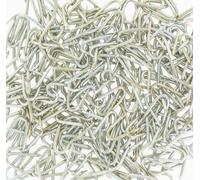 Garmix Lot de 50 crampes en acier de type U, clous en U, pour fixation de clôtures, grillage métallique, brise-vue galvanisé, 25 x 2,40 mm