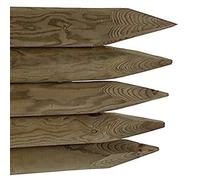 Garmix Poteau en bois imprégné de 6 cm Vert/marron (marron 120 cm)