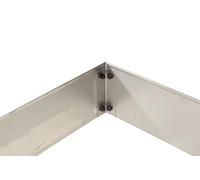 Garmix Raccord d'angle pour bordure de parterre en acier Corten 14 cm