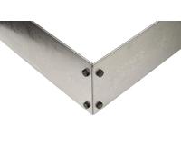 Garmix Raccord d'angle pour bordure de parterre en acier Corten 19 cm