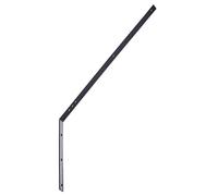 Garmix support de fil barbelé de fixation | Fil naturel galvanisé noir droit 45° (45 degrés 5 mm/ 3 cm noir)