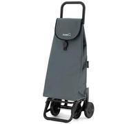 GARMOL Chariot de Courses Pliable 55 litres | Chariot de Courses 4 Roues Grande capacité | Chariot de Courses 4 Roues Pliable Gris