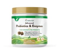 Garmon Corp NaturVet Advanced Probiotiques et enzymes PB6, pour Chiens, Facile à mastiquer, fabriqué aux États-Unis