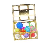 Garneck 1 Ensemble Boîte pour Acryliques Colorées de Faux Bijoux Un Coffre Transparent pour Activités de Chasse Au et Décorations de Fête