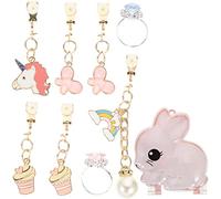 Garneck 1 ensemble Boucles Oreilles Clip Cartoon pour Garçon Fille Accessoires de Fête Bijoux Créatifs sans Perçage Modèle Glace et Poney